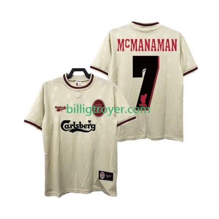 Billige Fotballdrakter Liverpool MCMANAMAN 7 Retro Bortedraktsett 1996 1997 Kortermet
